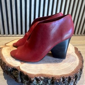 Vince Camuto Oxblood Leather Bootie.